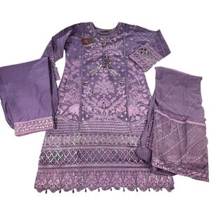 Haram Noor Collection Embroidered Pakistani 3-Piece Salwar Kameez Suit